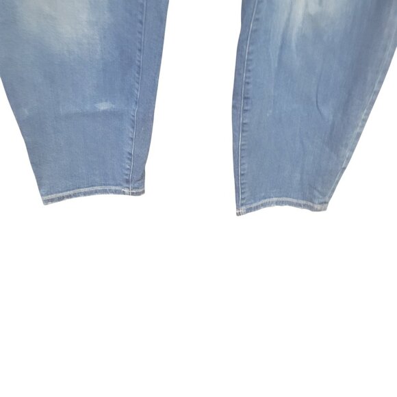 Torrid Denim Girlfriend Jeans Size 24 TALL Distressed Light Wash High Rise‎ - Picture 8 of 16